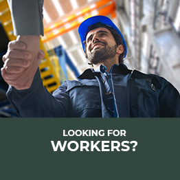 Man in a work uniform and hard hat | Looking for Workers?